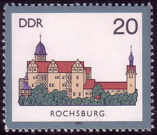 2977 Châteaux 20 Pf 1985 Rochsburg **