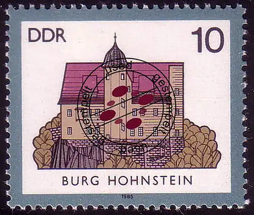2976 Burgen 10 Pf 1985 Hohnstein O
