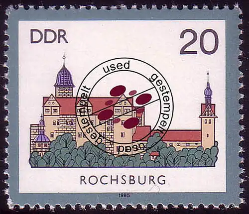 2977 Châteaux 20 Pf 1985 Rochsburg O