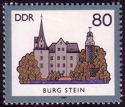 2979 Burgen 80 Pf 1985 Stein **