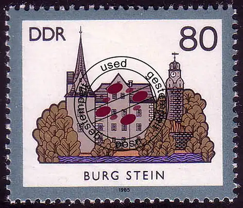 2979 Burgen 80 Pf 1985 Stein O