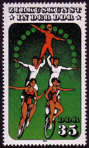2985 Art du cirque 35 Pf 1985 Radéquilibristic **
