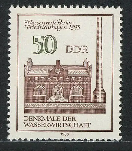 2995 Monuments Science 50 Pf Waterwerk **