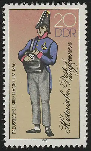 2998 I Historische Postuniformen 20 Pf, RaTdr., **