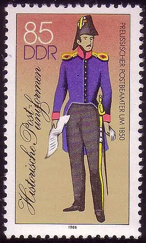 999 II Uniformes postaux historiques 85 Pf, Odr., **