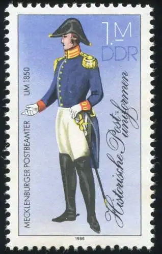 3000 II Historische Postuniformen 100 Pf, Odr., **