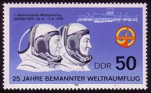 3006 Bemannter Raumflug 50 Pf Waleri Bykowski **