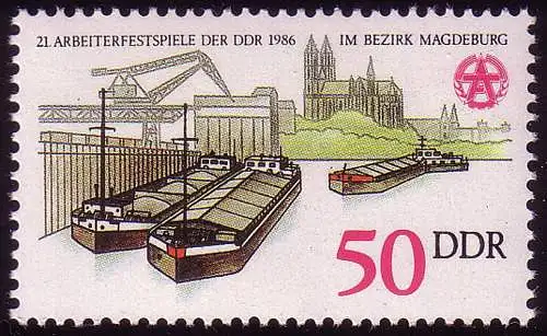 3029 Festival des ouvriers 50 Pf Charrues **