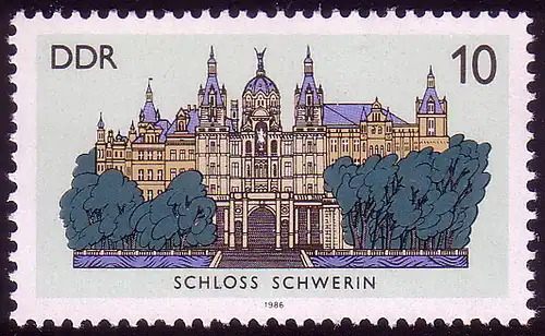 3032 Châteaux 10 Pf 1986 Schwerin **