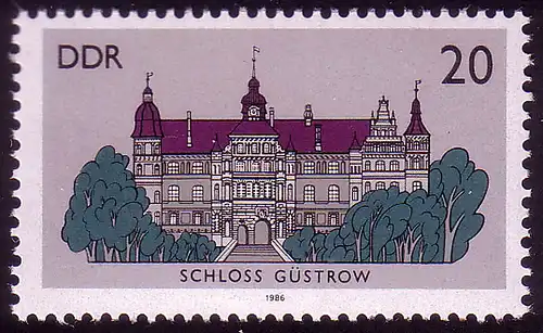 3033 Schlösser 20 Pf 1986 **