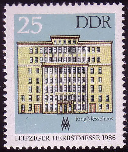 3038 Leipziger Herbstmesse 25 Pf 1986 aus Block 85 **