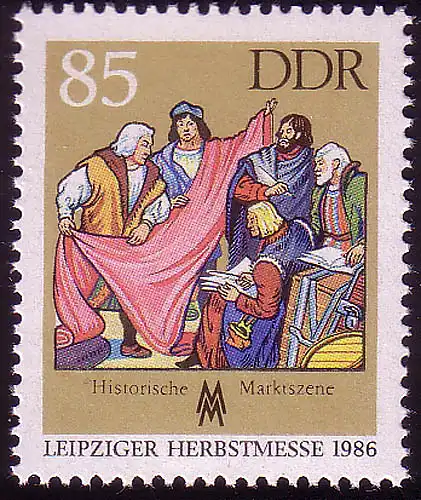 3039 Leipziger Herbstmesse 85 Pf 1986 aus Block **