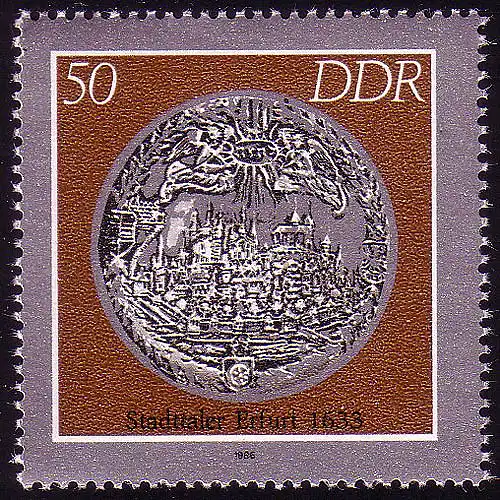3042 Historische Münzen Städtetaler 50 Pf Erfurt **