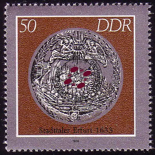 3042 Historische Münzen Städtetaler 50 Pf Erfurt O