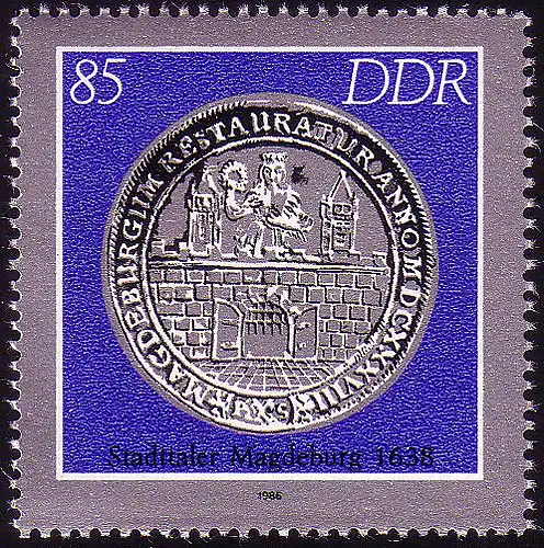 3043 Pièces historiques Stadttaler 85 Pf Magdeburg **