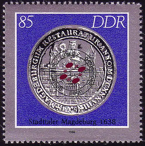 3043 Historische Münzen Städtetaler 85 Pf Magdeburg O