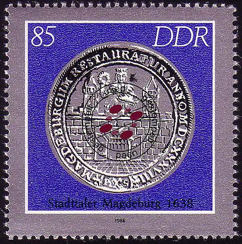 3043 Pièces historiques Vallée de la Ville 85 Pf Magdeburg O