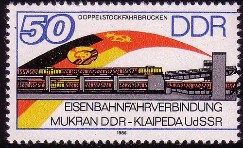3052 Eisenbahnfährverbindung Doppelstockfährbrücken  **