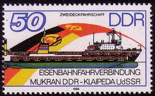 3053 Eisenbahnfährverbindung Zweideckfährschiff **