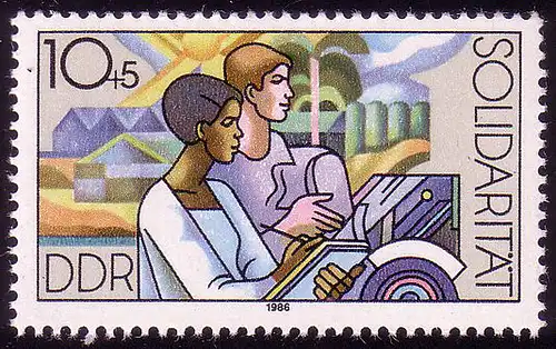 3054 Internationale Solidarität 10+5 Pf 1986 **