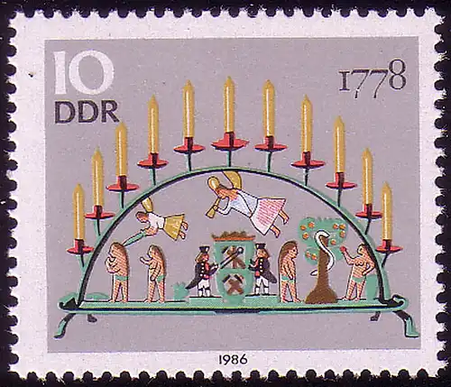 3057 Erzgebirgische Schwibbogen 10 Pf **