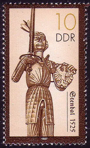 3063 Historische Denkmale Rolandsäulen 10 Pf Stendal **