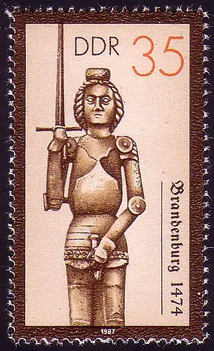 3065 Historique Monuments Roland colonnes 35 Pf Brandenburg **
