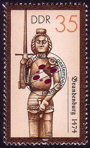 3065 Historique. Monuments Roland colonnes 35 Pf Brandenburg O