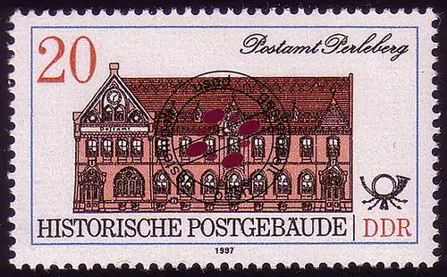 3068 Historische Postgebäude 20 Pf 1987 Perleberg 1 O