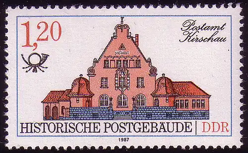3070 Bâtiments postaux historiques 1,20 M 1987 Kirschau **