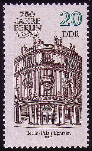 3071 Berlin 20 Pf 1986 Palais Ephraim **