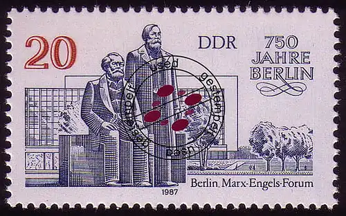 3077 Berlin 20 Pf Marx-Engels-Forum de Kleinbuch O