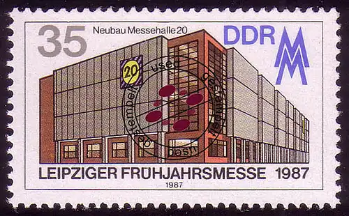 3080 Leipziger Printemps 35 Pf 1987 O Tamponné