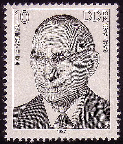 3082 Mouvement ouvrier 1987 Fritz Gäbler **