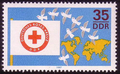 3088 Croix-Rouge allemande de la RDA 1987 **