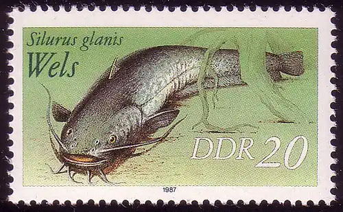 3097 Poissons d'eau douce 20 Pf Wels **