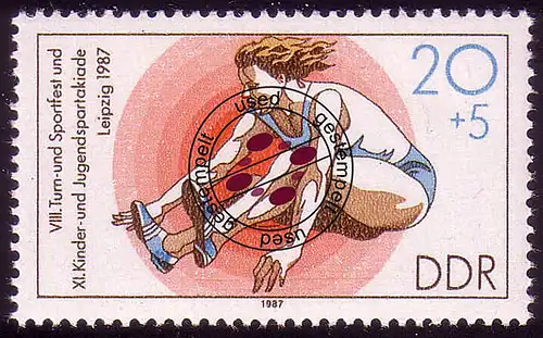 3113 Kinder- u. Jugendspartakiade 20+5 Pf Weitsprung O