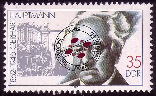 3093 Bedeutende Persönlichk. 35 Pf Gerhart Hauptmann O