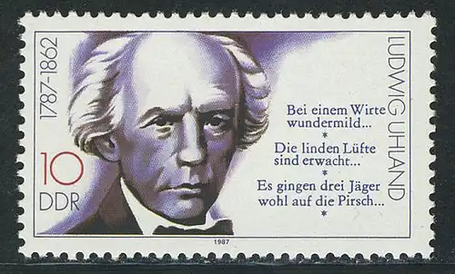 3091 Bedeutende Persönlichkeiten 10 Pf Ludwig Uhland **