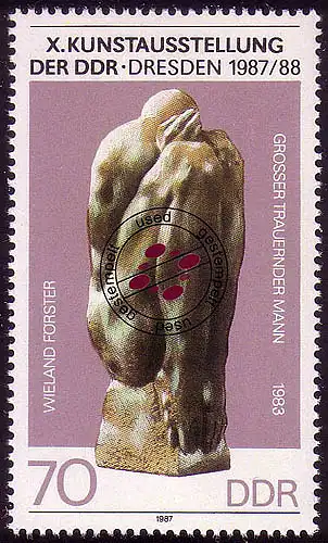3126 Kunstausstellung Dresden 70 Pf O gestempelt