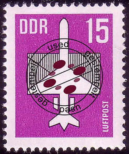 3128 Flugpostmarken 15 Pf 1987 O gestempelt