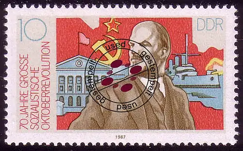 3130 Révolution d'octobre en Russie 10 Pf O