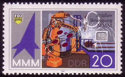 3133 Messe des Maîtres de demain 20 Pf 1987 O