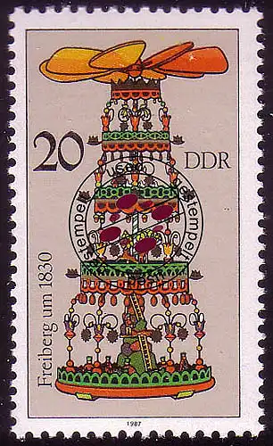 3135 Pyramides de Noël Mines Métallifères 20 Pf Freiberg O