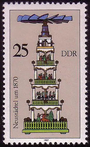 3136 Pyramides de Noël Mines Métallifères 25 Pf Neustadtl **