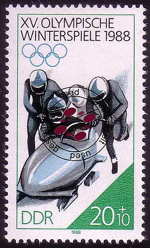 3142 Jeux olympiques d'hiver 20+10 Pf 1988 Quadruple Bob O