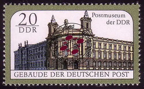 3146 Bâtiment de la Deutsche Post 20 Pf O Tamponné