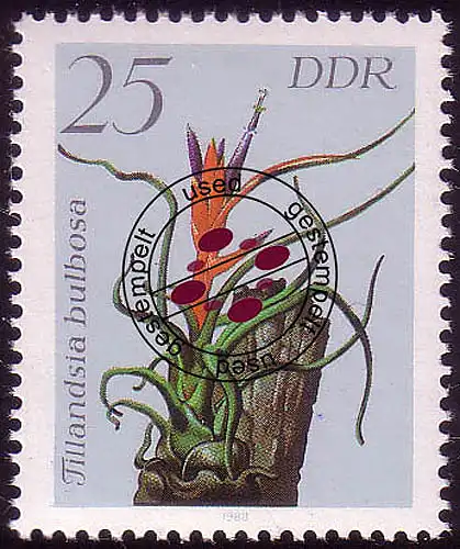 3150 Bromelien 25 Pf O gestempelt