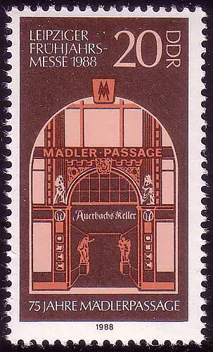 3153 Leipziger Springsmesse Mädler-Passage 20 Pf **