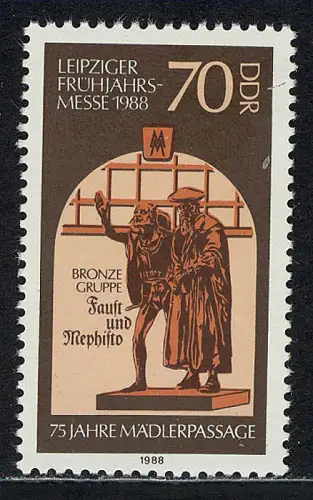 3154 Leipziger Frühjahrsmesse Mädler-Passage 70 Pf **
